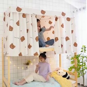 Bộ Rèm Giường Chống Nắng 2 Chiếc Cao 1.15m X Dài 2m Màn Chống Muỗi Vách Ngăn Phòng Ký Túc Xá Sinh Viên Lều Ngủ Đồ Dùng Phòng Ngủ