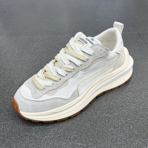 Trendy Mens Breathable Sports Casual Thick Bottom Dad Shoes Slip-On round Toe Glue Adhesive Sole Composite Bottom Shoes