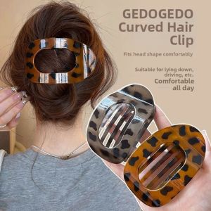 Non-pressure Shell Shape Hair Clip Circular Flat Design For Ponytail and Bun