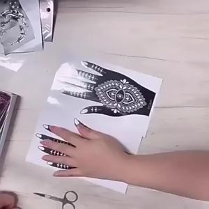 Bộ Khuôn Mẫu Hình Xăm Tạm Thời 6 Kiểu Họa Tiết Henna Ấn Độ Dùng Cho Nghệ Thuật Body Art Sáng Tạo Tiệc Tùng Và Các Dịp Đặc Biệt
