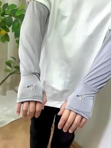 Sun Protection Ice Silk Sleeves Men Women Loose Summer Driving Arm Outdoor Cycling Lengan pelindung matahari sutera ais