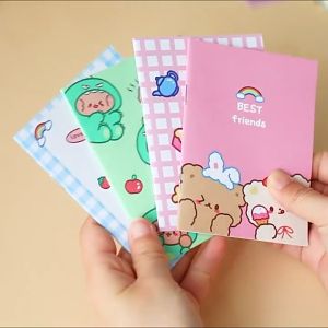 【Ready Delivery】10pcs Cute 64K Mini Notebook Cartoon Notepad Soft Portable Diary Memo Pads Kindergarten Pupil Prize Small Gift School Supplies