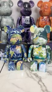 Bearbrick 400 28CM Violence Bear ji mu xiong Van Gogh Star Kushanji Net Red - Doll Decoration Gift