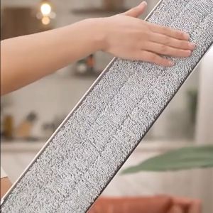 HOMEC ไม้ถูพื้นแบบรีดน้ำ ไม้ถูพื้นรีดน้ำ ไม้ถูพื้น Flat Mop ไม้ถูพื้นหัวแบน ไม้ม๊อบถูพื้น พร้อมที่รีดในตัว หมุน 360 องศา ฟรีผ้าทำความสะอาด