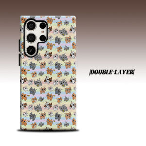 Rainbow Cat For Samsung Galaxy S26 S25 S24 A56 A36 Dual Layer Luxury Fashion Full Lens Protective Case