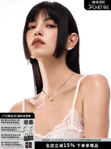 Sumiyaki Golden Mother-of-Pearl Twin Butterfly Earrings S925 Silver Needle Original Design Alloy Gold Plated Butterfly Ear Jewelry for Women