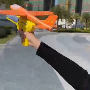 【New Year Gift🎁】LED Airplane Launcher Toy Foam Glider Launcher Gun Cool Catapult Kids Outdoor Airplane Catapul Toy