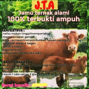 J.T.A jamu ternak alami pelahap penggemuk sapi kambing kemasan 500grm
