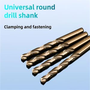 10Pcs M35 Cobalt HSS Twist Drill Bits 5-8mm for Stainless Steel Aluminum Alloy Woodworking DIY Industrial Drilling