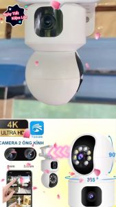 ( Tặng Chân Đế ) CAMERA YOOSEE QS415 – 2 MẮT 2 KHUNG HÌNH TRONG NHÀ (hiện 2 màn hình 2 mắt cùng lúc)
