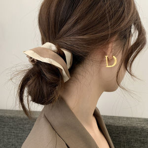 Fando Phong Cách Hàn Quốc-Pháp Thời Trang Cao Cấp Chữ D Bông Tai Đa Năng Đơn Giản Thường Ngày Trang Sức Hợp Thời Trang Dành Cho Nữ