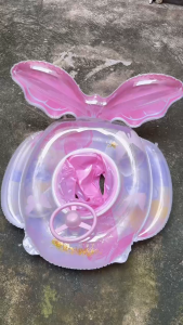 Phao bơi Bướm Hồng Lấp Lánh chất liệu PVC dày dặn - Phao bơi thư giãn dành cho người lớn và trẻ em