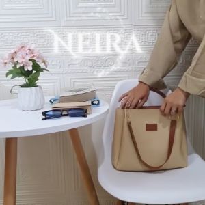 Totebag Wanita Resleting NAIRA Korea Style - Fashion Tas Cewek Desain Terbaru Simple & Trendy