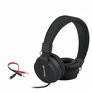 Newman Wired Headset Overhead Noise Reduction Bass Music Learning Headphones with Extended Cable for Online Classes Student Use