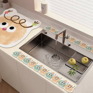 Thảm Chống Thấm Nước Hình Họa Tiết Hoạt Hình Bằng Vật Liệu San Hô Dùng Trong Nhà Bếp Và Phòng Tắm Thảm Chống Trượt Cạnh Hẹp