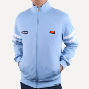 ARMELIA SHOP Jaket Tractop Firebird Resleting Biru Muda Size M L XL Jaket Training Pria Wanita