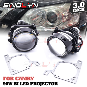 3.0Inch Bi LED Head Lamp Hella 3R G5 Projector Lens With Mounting Bracket Frame For Toyota Camry Acv41 09-11 Headlight Lens Replace Plug And Play For Car Accessories Tuning 2PCS