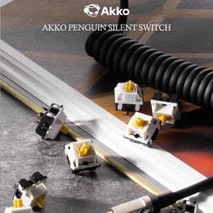 Akko Penguin Switch 5 Pin 50gf tactile Silent Switch For MX Mechanical Keyboard Suitable for Official Typing (45pcs)