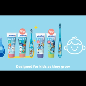 Jordan Kids Travel Pouch Toothbrush + Toothpaste Step In One Bag -1/ Step 2/ Step 3 Toothbrush Set Kids Berus Gigi