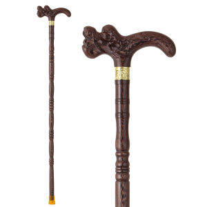 MOQILIN | Non-Paint Redwood Black Chicken Wing Wood Anti-slip Four-Legged Cane