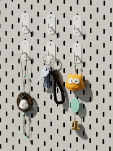 Metal Wire-Wrap Board Accessories Hole Oval Hook Wall-Mounted Storage Pendant Long Hole Hanging Plate Rack Hook