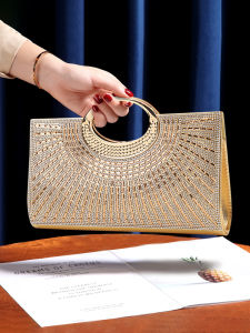 MEIFEI | Túi Clutch Đính Đá Kim Cương Lấp Lánh Có Dây Xích