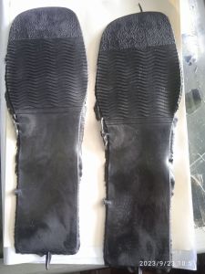 outsol PVC high heels tebal 2 mm hitam