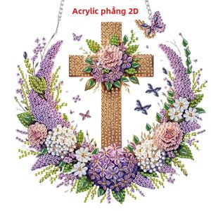 Bộ Dụng Cụ Vẽ Tranh Kim Cương 5D DIY Tranh Acrylic 2D Phẳng Dễ Làm Dành Cho Người Mới Bắt Đầu Mặt Dây Chuyền Thủ Công Họa Tiết Chữ Thập Phong Cảnh Núi Non & Sông Nước Chất Liệu Nhựa Resin