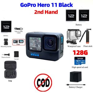 Action Camera For Gopro Hero 11 Black 5.3K Vlog Motorcycle Stabilization Sport Camera Used