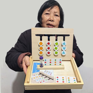 Memory Enhancement Toys for Elderly Simple Intellectual Stimulation Games Elderly Entertainment Woodenshot Toys for All Ages