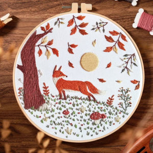 Animal Landscape Stitching Sewing Kit Included Hand Embroidery Kit For Adults Embroidery Kit Accessories & Hoop Gift