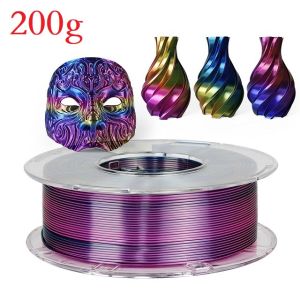 200g Tricolor Filament Silk PLA 1.75mm Dimensional Accuracy+/- 0.05mm FDM 3D Printer Filament Multicolor PLA Red Blue Green