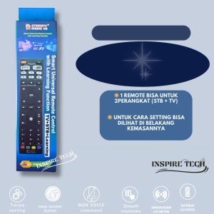 Remot Remote Multi universal STB DVB T2 +Learning TV Set Top Box 015TR Berbagai merk STB + remot TV