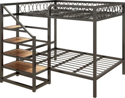 Scandinavian Style Compact Bunk Bed Desk Combination