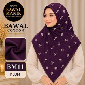 Bawal Cotton Ribbon Keriling Premium Hijab 45 Inch Soft & Comfortable