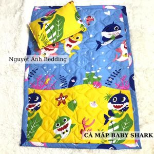 🌈 Bộ Chăn Gối Cho Bé 3 món | set mền kèm gối đầu trẻ mầm non có chọn mẫu [Công chúa Elsa Anna thỏ cute tim xanh...]