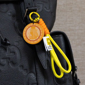 Couples Lucky Ceramic Keychain Car Key Holder Mobile Phone Lanyard Chain Bag Pendant Creative Gift Ceramic Material