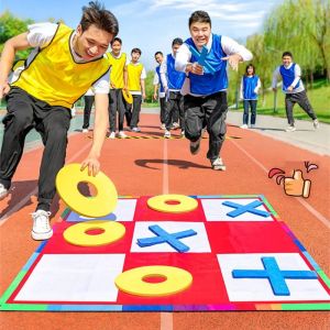 Racing Three Chess Outdoor Games Sports Toy Relay Race Double Chess Team Building Team Collaboration Speed Intelligence Children