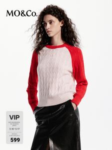 MO&Co. | Vintage Wool Cashmere Knitted Sweater Red