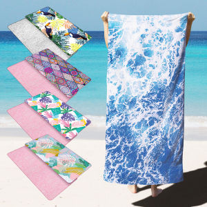 HiTurbo Microfiber Blanket Quick Drying Beach Towels Oversized 35*71in Printing Towel Super Absorbent Pool Towel Blanket Bohe