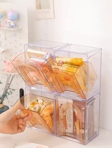 Tea Bag Organizer Pp Material Partitioned Storage Coffee Pod Holder Transparent String Heal Seal Filter Bag For Herb Loose Tea