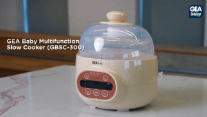 GEA Baby 2in1 Slow Cooker Steamer Stew Multifunction Alat Pengukus Kukus Makanan Bayi MPASI GBSC 300