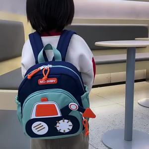 Kids Backpack for Boys Girls Toddler School Kindergarten Cute Construction Truck Car Design Trendy Casual Backpack