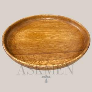 WOODEN PLATE (8 inches) | ROUND/ CIRCLE APPETIZER PLATE/ TRAY | ACACIA WOOD