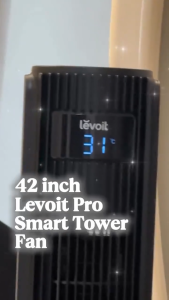 Levoit 36"/42" Smart Standing Tower Fan | Brushless DC Motor | 12 Speed | 90° Oscillation | Washable Fan Blades