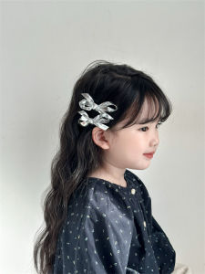 Silver Butterfly Knot BB Clip Childrens Hair Accessories Baby Hair Clips Girls Bangs Clips New 2025 Spring Fashion