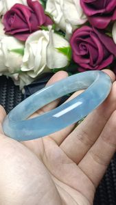 (Certificate) Aquamarine bangle 59mm +- (附证书）海蓝宝手镯 59mm +-