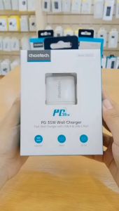 Củ sạc nhanh 35W Choetech PD6052 có màn hình led hiển thị thông số sạc (Hàng chính hãng)