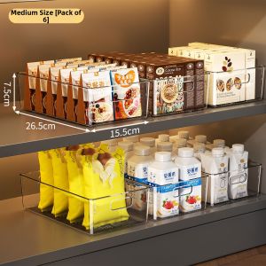Kaman | Transparent Drawer-Type Organizer for Snacks and Miscellaneous Items Storage Box