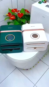Toilet Tissue Box Punch-free Wall-mounted Waterproof Paper Box Household Bathroom Tissue Holder Mobile Phone Holder Tool